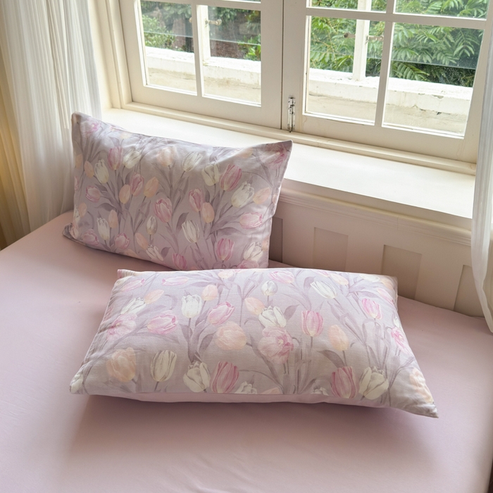 91家纺网 家纺一手货源 找家纺 优彩 2025新款数码印花全棉纯棉磨毛四件套 疏影