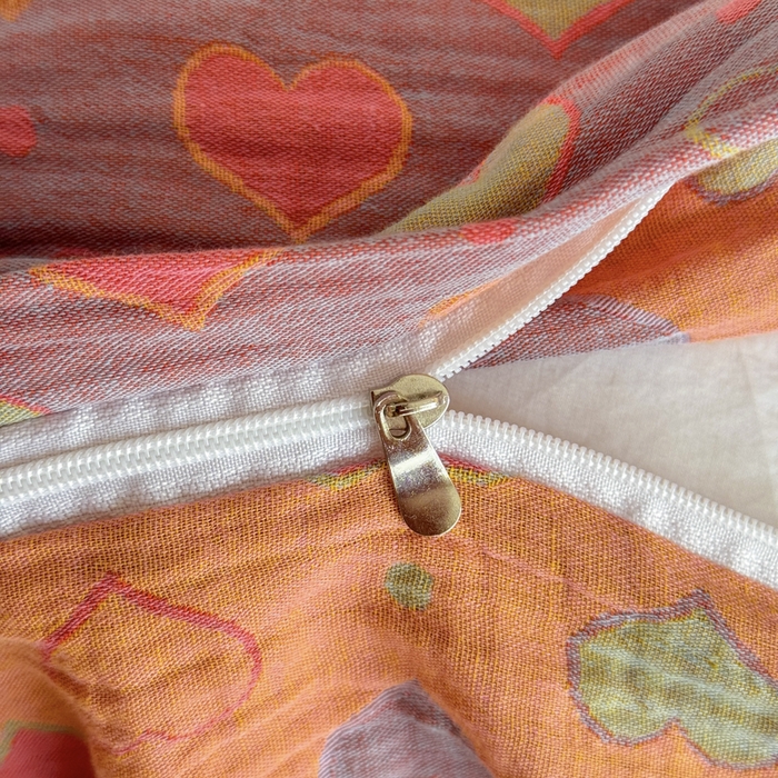 91家纺网 家纺一手货源 找家纺 江南春家纺【幻-暖纱】2025新款A类100%全棉色织提花双层纱四件套 【幻-暖纱】沁心-紫橙