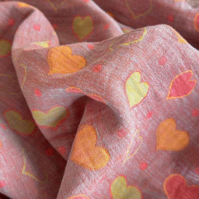 91家纺网 家纺一手货源 找家纺 江南春家纺【幻-暖纱】2025新款A类100%全棉色织提花双层纱四件套 【幻-暖纱】沁心-紫橙