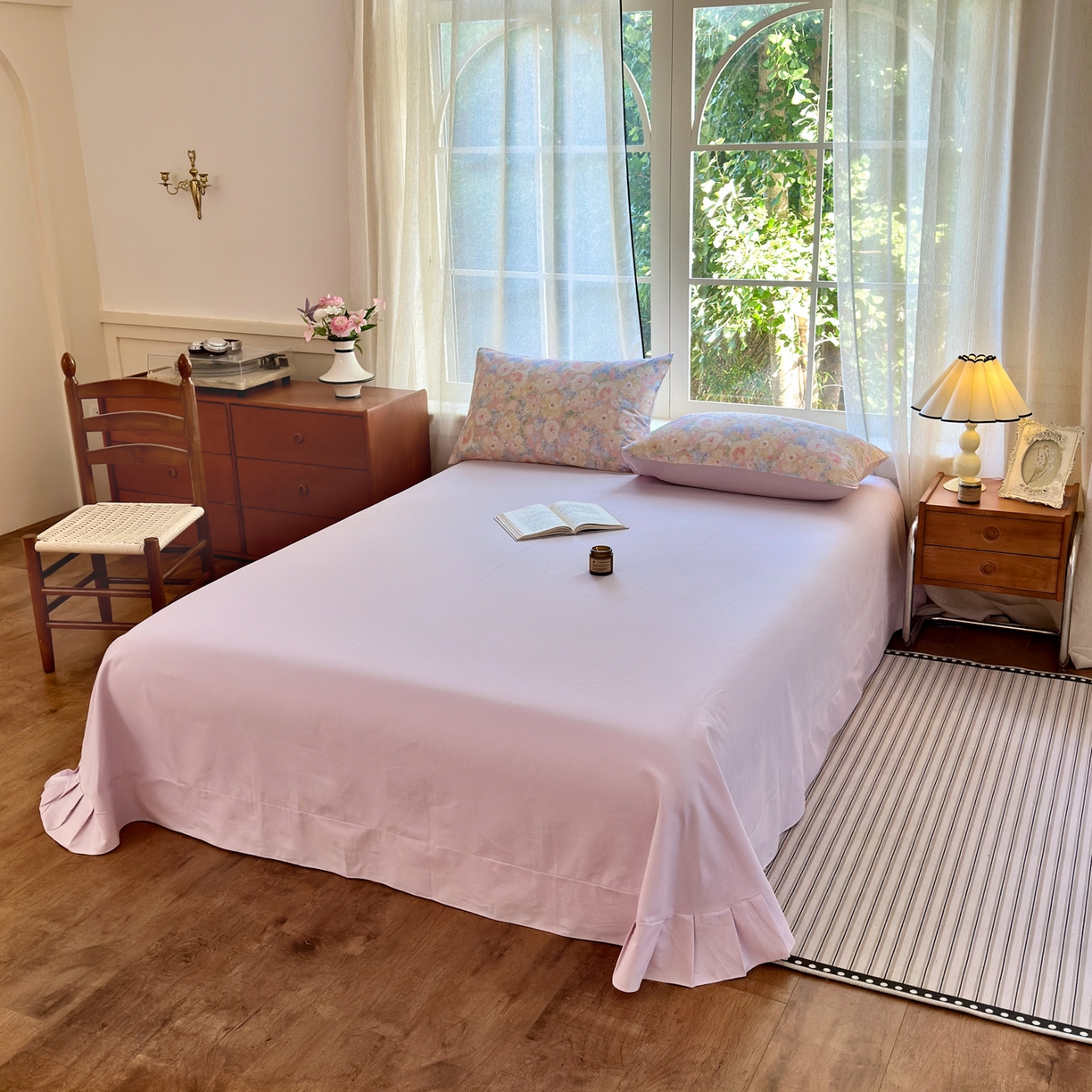 91家纺网 家纺一手货源 找家纺 优彩 2025新款数码印花全棉纯棉磨毛四件套 星辰