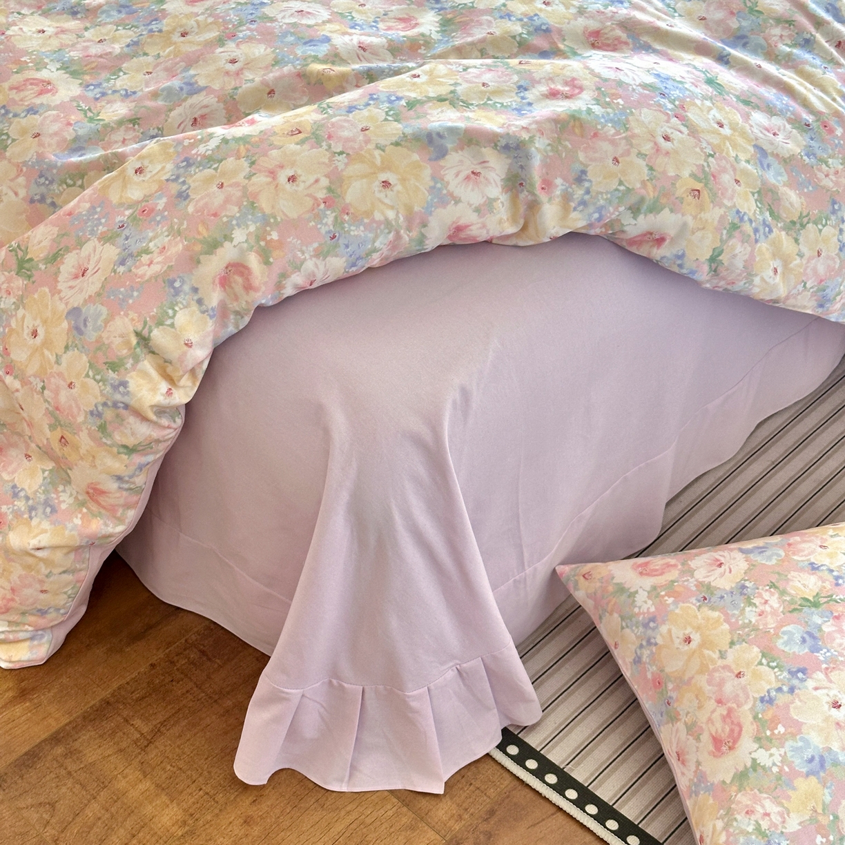 91家纺网 家纺一手货源 找家纺 优彩 2025新款数码印花全棉纯棉磨毛四件套 星辰