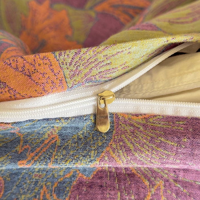 91家纺网 家纺一手货源 找家纺 江南春家纺【幻-暖纱】2025新款A类100%全棉色织提花双层纱四件套 【幻-暖纱】夕颜