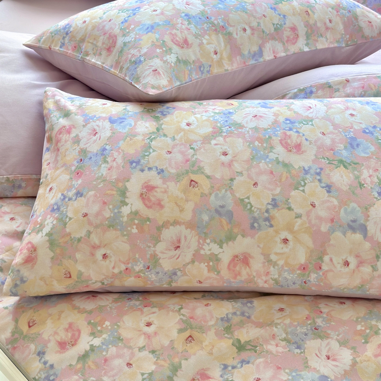 91家纺网 家纺一手货源 找家纺 优彩 2025新款数码印花全棉纯棉磨毛四件套 星辰