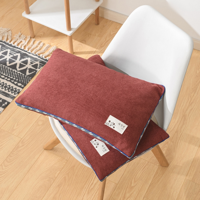 91家纺网 家纺一手货源 找家纺 佳合枕芯 2025新款新品麻绒大号小号全荞麦枕头枕芯 麻绒-橘红