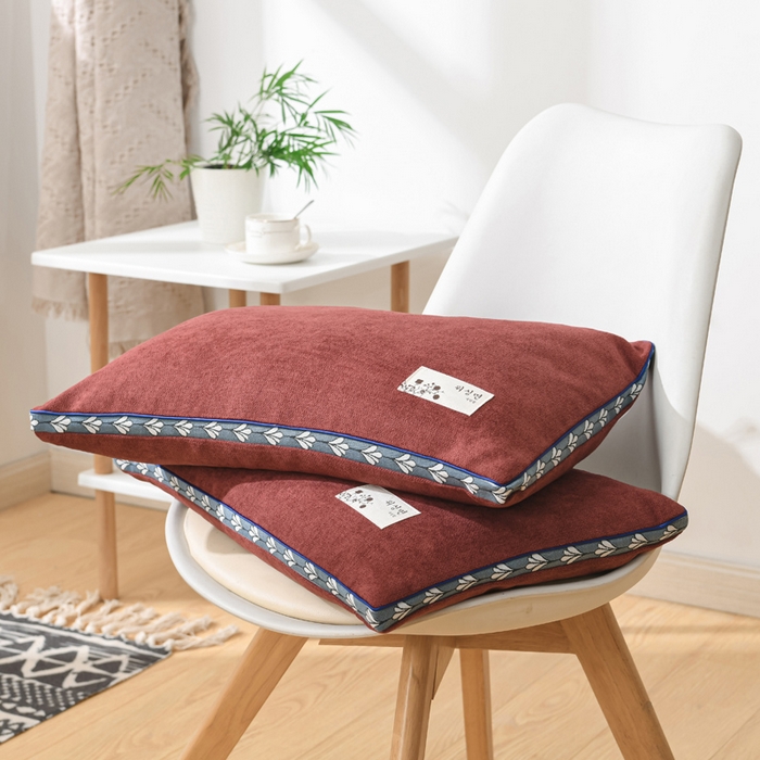 佳合枕芯 2025新款新品麻绒大号小号全荞麦枕头枕芯 麻绒-橘红