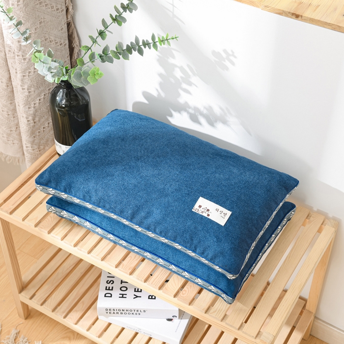 91家纺网 家纺一手货源 找家纺 佳合枕芯 2025新款新品麻绒大号小号全荞麦枕头枕芯 麻绒-深蓝