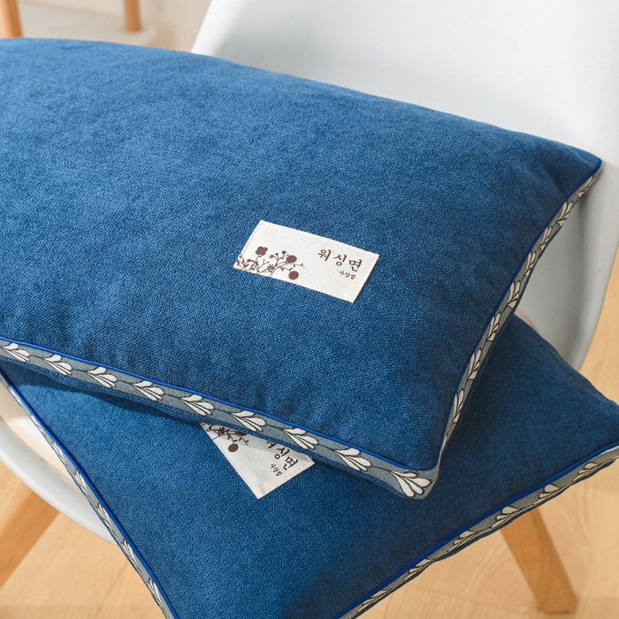 91家纺网 家纺一手货源 找家纺 佳合枕芯 2025新款新品麻绒大号小号全荞麦枕头枕芯 麻绒-深蓝