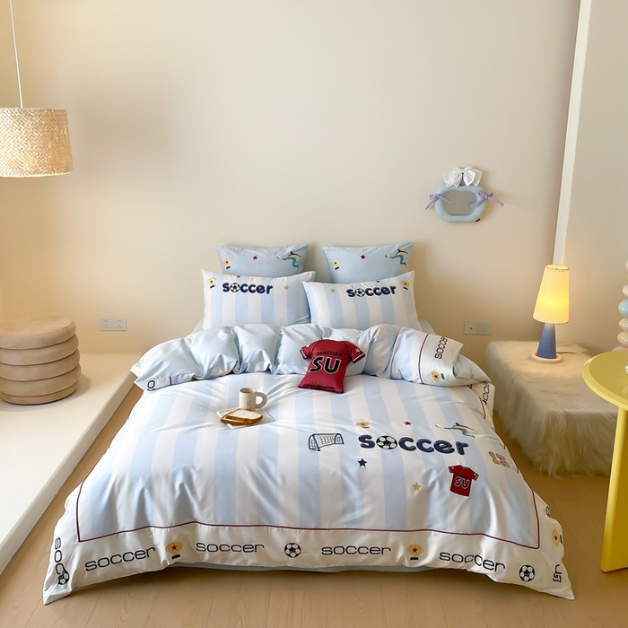 91家纺网 家纺一手货源 找家纺 （总）星野 2025新款秋冬澳棉纯棉四件套-足尖燃梦