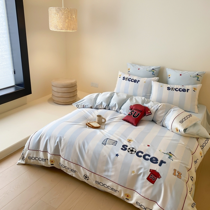 91家纺网 家纺一手货源 找家纺 （总）星野 2025新款秋冬澳棉纯棉四件套-足尖燃梦