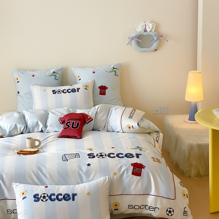 91家纺网 家纺一手货源 找家纺 （总）星野 2025新款秋冬澳棉纯棉四件套-足尖燃梦