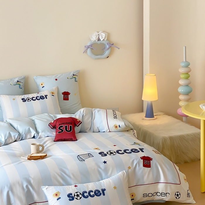 91家纺网 家纺一手货源 找家纺 （总）星野 2025新款秋冬澳棉纯棉四件套-足尖燃梦