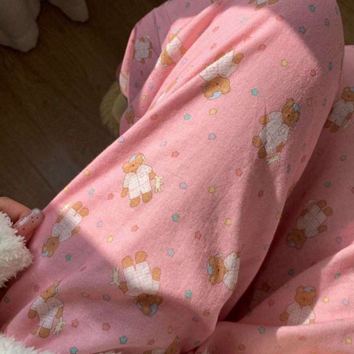 91家纺网 家纺一手货源 找家纺 （总）妍景家居生活馆 2025新款全棉纯棉纱布单长裤