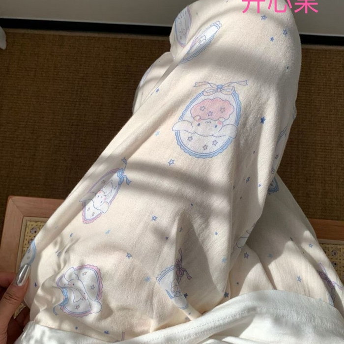 91家纺网 家纺一手货源 找家纺 （总）妍景家居生活馆 2025新款全棉纯棉纱布单长裤