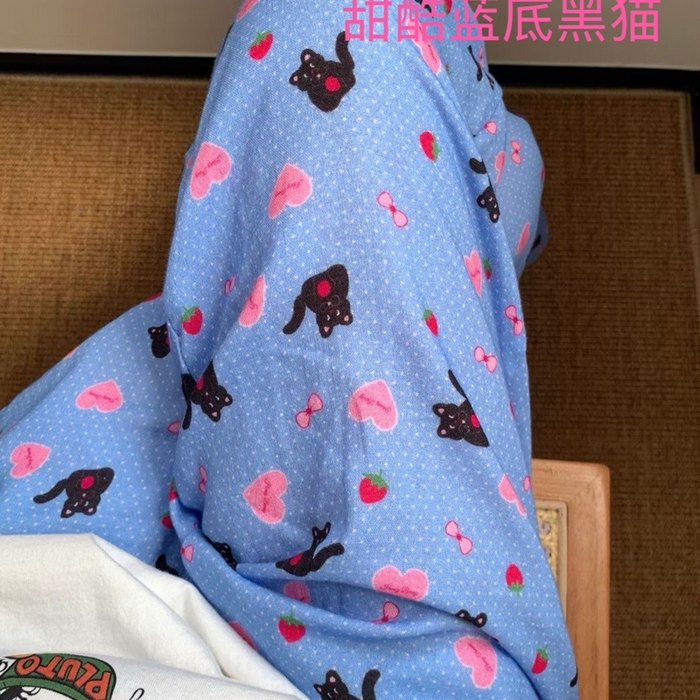 91家纺网 家纺一手货源 找家纺 （总）妍景家居生活馆 2025新款全棉纯棉纱布单长裤