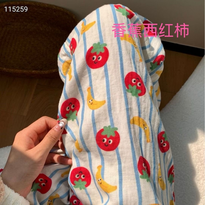 91家纺网 家纺一手货源 找家纺 （总）妍景家居生活馆 2025新款全棉纯棉纱布单长裤