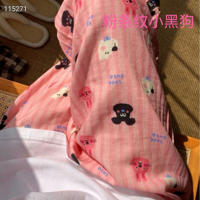 91家纺网 家纺一手货源 找家纺 （总）妍景家居生活馆 2025新款全棉纯棉纱布单长裤