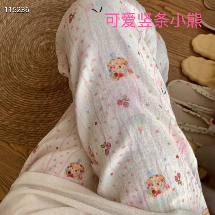 91家纺网 家纺一手货源 找家纺 （总）妍景家居生活馆 2025新款全棉纯棉纱布单长裤