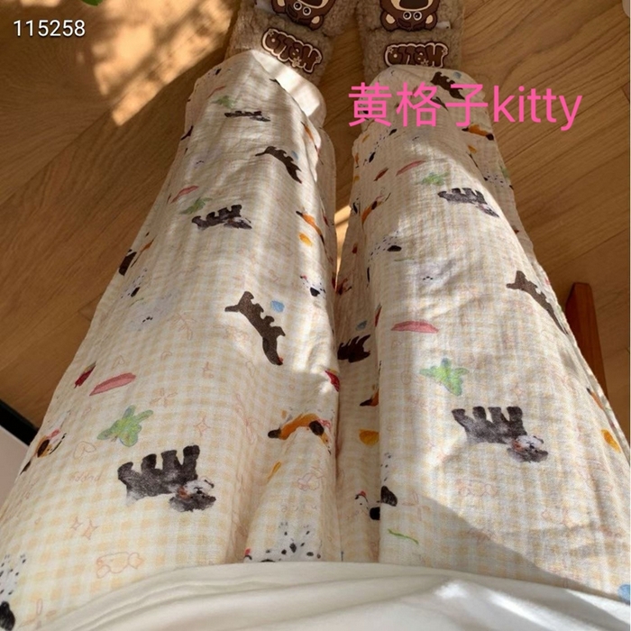 91家纺网 家纺一手货源 找家纺 （总）妍景家居生活馆 2025新款全棉纯棉纱布单长裤