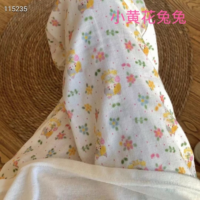 91家纺网 家纺一手货源 找家纺 （总）妍景家居生活馆 2025新款全棉纯棉纱布单长裤