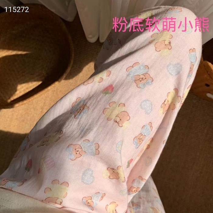 91家纺网 家纺一手货源 找家纺 （总）妍景家居生活馆 2025新款全棉纯棉纱布单长裤