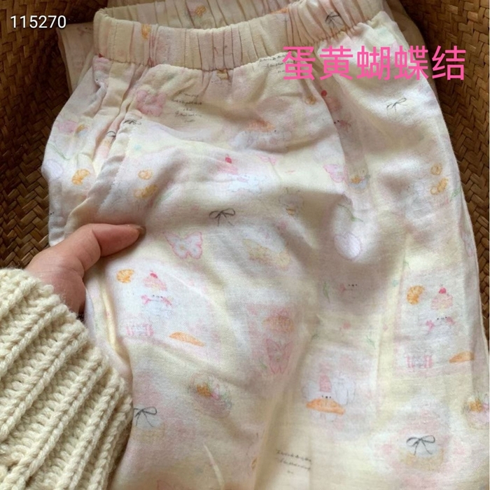 91家纺网 家纺一手货源 找家纺 （总）妍景家居生活馆 2025新款全棉纯棉纱布单长裤