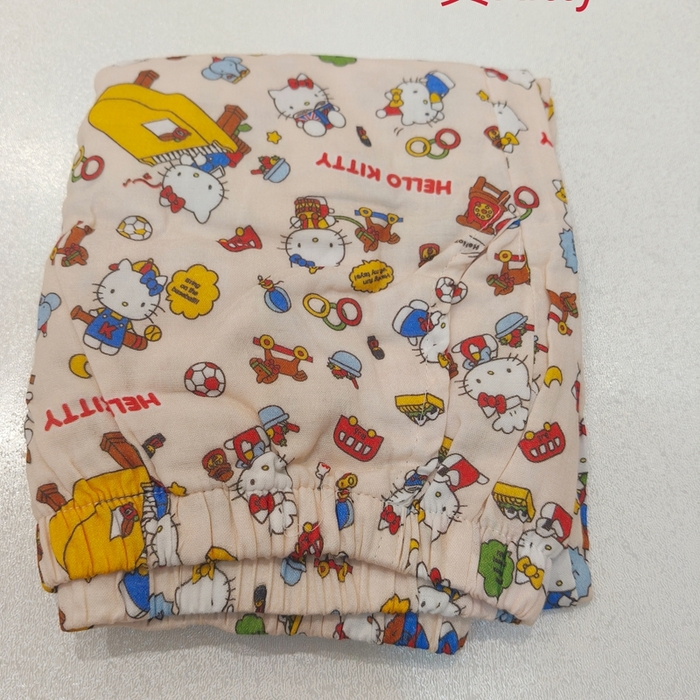 妍景家居生活馆 2025新款全棉纯棉纱布单长裤 黄kitty