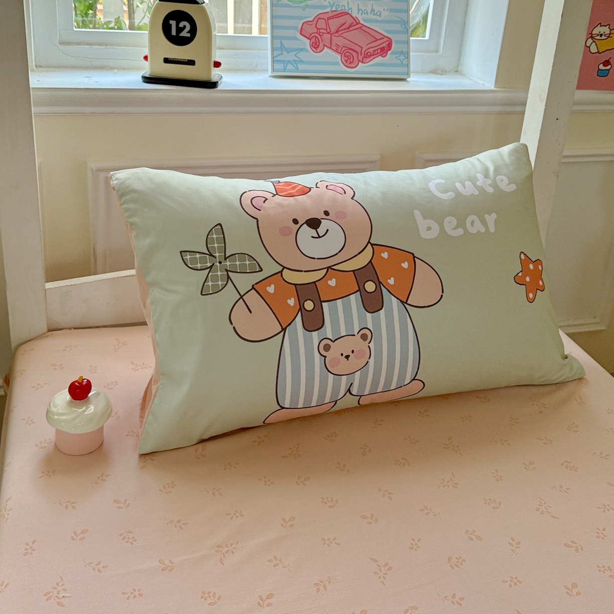 91家纺网 家纺一手货源 找家纺 曼陀罗 2025新款软软棉学生宿舍上下铺三件套 贝尔小熊