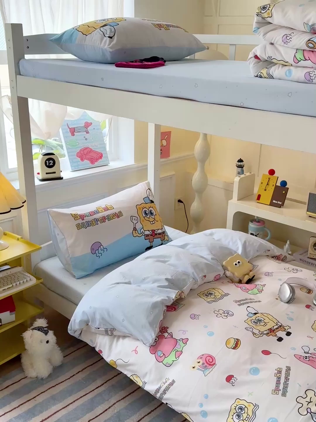 91家纺网 家纺一手货源 找家纺 曼陀罗 2025新款软软棉学生宿舍上下铺三件套 海绵小宝