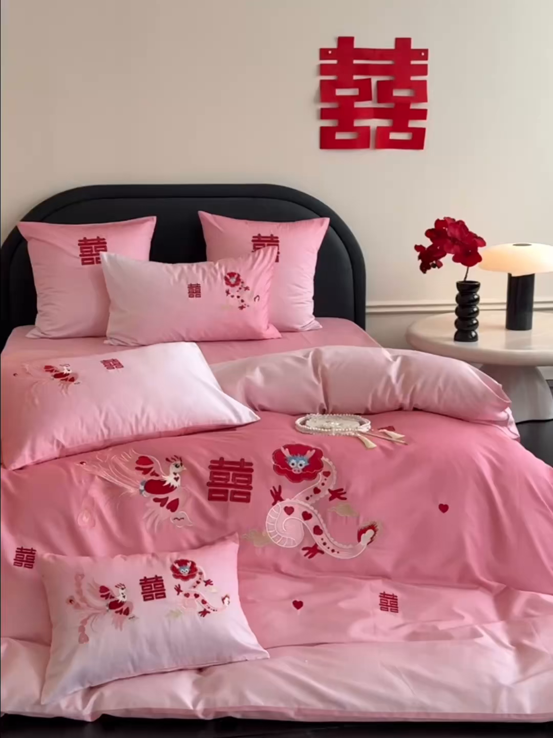 91家纺网 家纺一手货源 找家纺 （总）江涞 2025新款长绒棉数码印花刺绣四件套--小美满