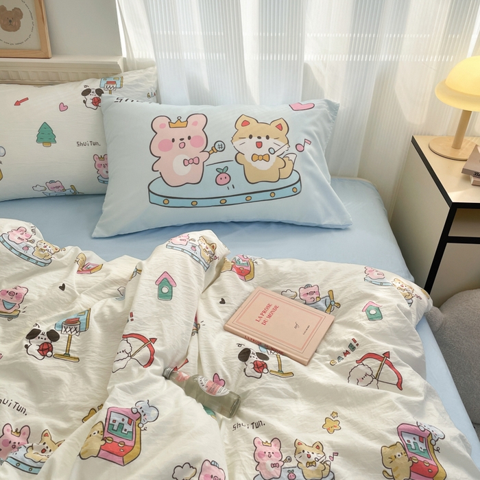 91家纺网 家纺一手货源 找家纺 曼陀罗 2025新款大版混搭四件套 大版-欢乐园