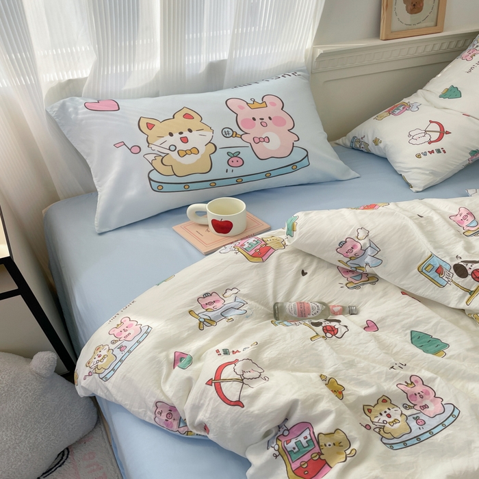 91家纺网 家纺一手货源 找家纺 曼陀罗 2025新款大版混搭四件套 大版-欢乐园