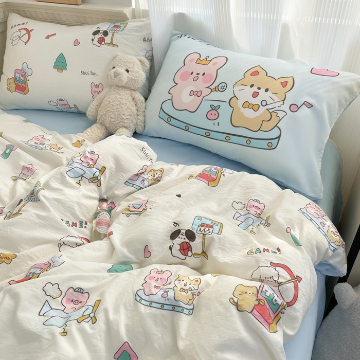 91家纺网 家纺一手货源 找家纺 曼陀罗 2025新款大版混搭四件套 大版-欢乐园