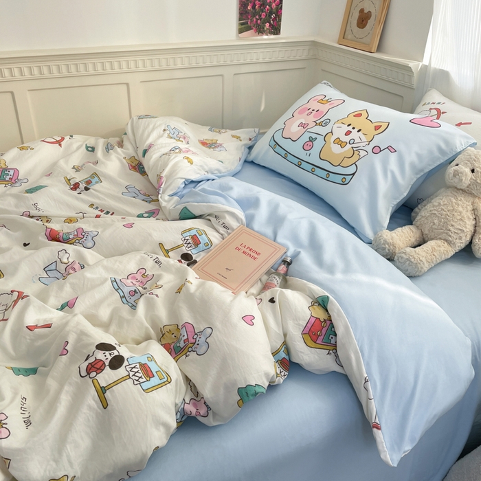 91家纺网 家纺一手货源 找家纺 曼陀罗 2025新款大版混搭四件套 大版-欢乐园