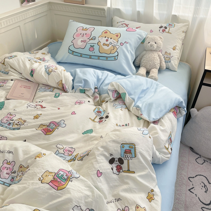 91家纺网 家纺一手货源 找家纺 曼陀罗 2025新款大版混搭四件套 大版-欢乐园