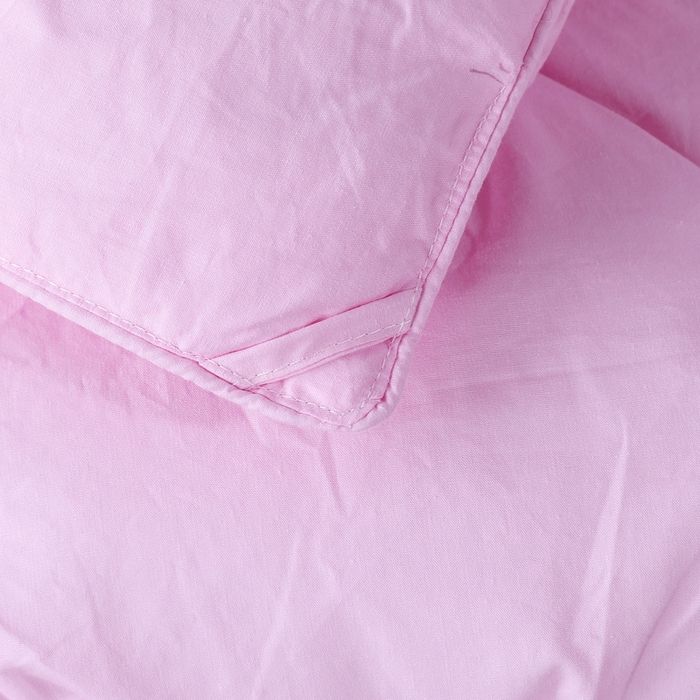 91家纺网 家纺一手货源 找家纺 四川牛皮席 2025新款温暖轻盈东北95白鹅绒被扭花款 200*230-6斤 粉色