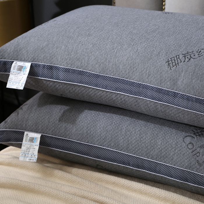 91家纺网 家纺一手货源 找家纺 （总）四川牛皮席 2025新款椰炭纤维枕 热熔棉舒适柔软回弹枕头枕芯48*74cm/只