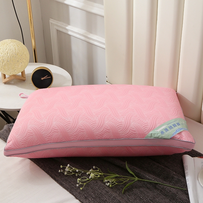 91家纺网 家纺一手货源 找家纺 （总）四川牛皮席 2025新款水洗波纹热熔枕 热熔棉舒适柔软回弹枕头枕芯48*74cm/只