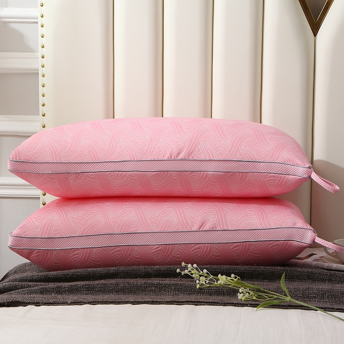 91家纺网 家纺一手货源 找家纺 （总）四川牛皮席 2025新款水洗波纹热熔枕 热熔棉舒适柔软回弹枕头枕芯48*74cm/只