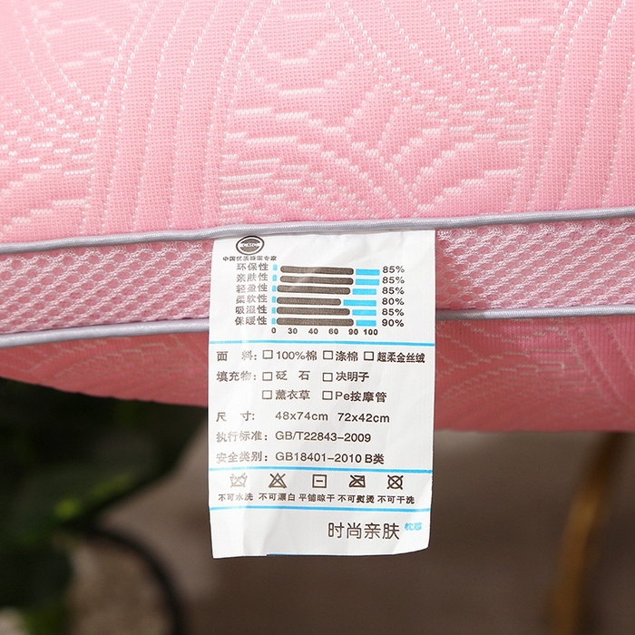 91家纺网 家纺一手货源 找家纺 （总）四川牛皮席 2025新款水洗波纹热熔枕 热熔棉舒适柔软回弹枕头枕芯48*74cm/只