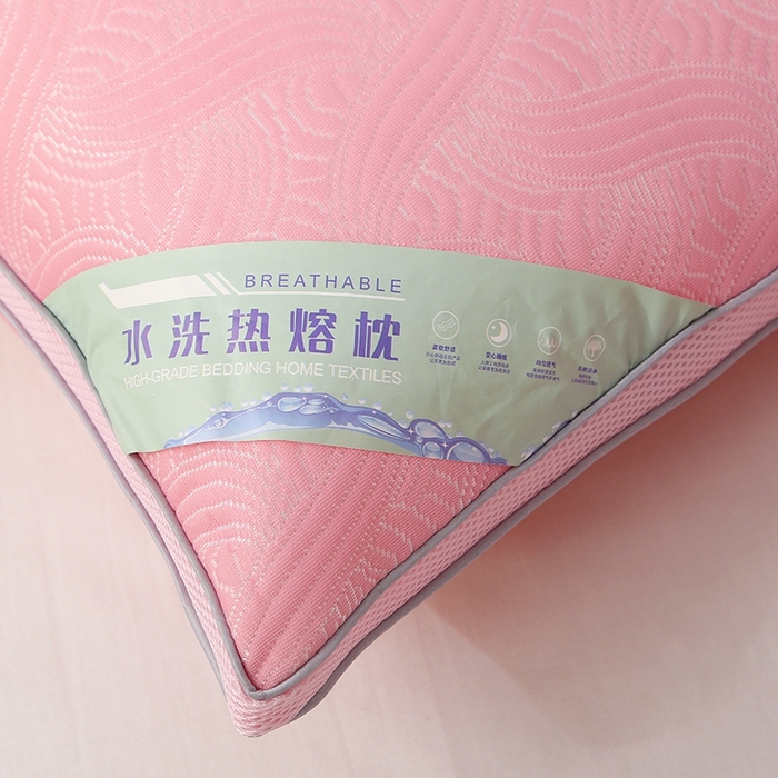 91家纺网 家纺一手货源 找家纺 （总）四川牛皮席 2025新款水洗波纹热熔枕 热熔棉舒适柔软回弹枕头枕芯48*74cm/只