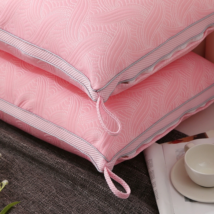 91家纺网 家纺一手货源 找家纺 （总）四川牛皮席 2025新款水洗波纹热熔枕 热熔棉舒适柔软回弹枕头枕芯48*74cm/只