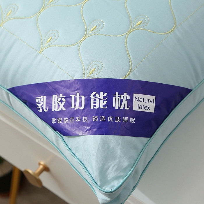 91家纺网 家纺一手货源 找家纺 （总）四川牛皮席 2025新款乳胶功能枕孔雀枕头枕芯 热熔棉舒适柔软回弹枕头枕芯48*74cm/只