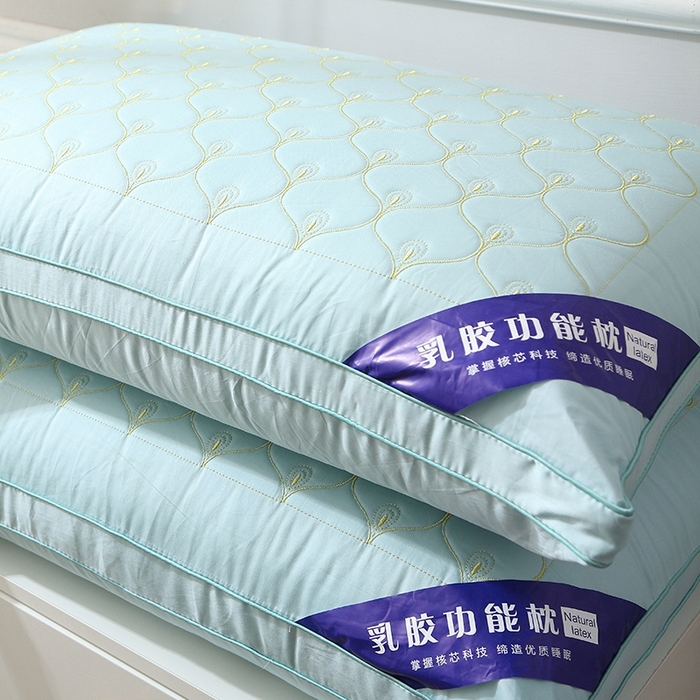 91家纺网 家纺一手货源 找家纺 （总）四川牛皮席 2025新款乳胶功能枕孔雀枕头枕芯 热熔棉舒适柔软回弹枕头枕芯48*74cm/只