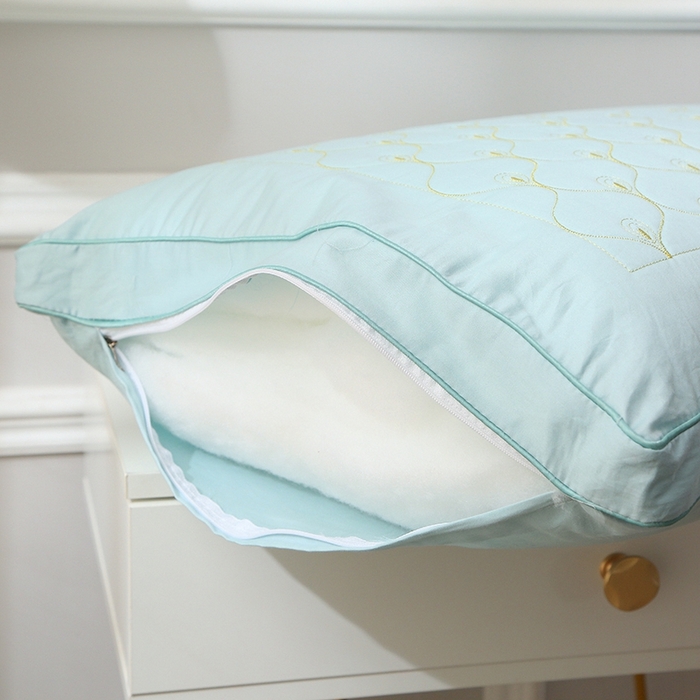 91家纺网 家纺一手货源 找家纺 （总）四川牛皮席 2025新款乳胶功能枕孔雀枕头枕芯 热熔棉舒适柔软回弹枕头枕芯48*74cm/只