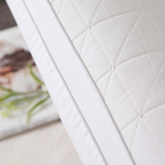 91家纺网 家纺一手货源 找家纺 四川牛皮席 2025新款乳胶功能枕格子枕头枕芯 热熔棉舒适柔软回弹枕头枕芯48*74cm/只 格子-大白