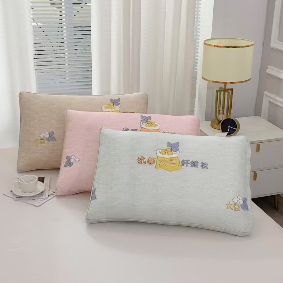 91家纺网 家纺一手货源 找家纺 （总）四川牛皮席 2025新款热熔定型水洗枕（抗菌大豆） 舒适柔软回弹枕头枕芯