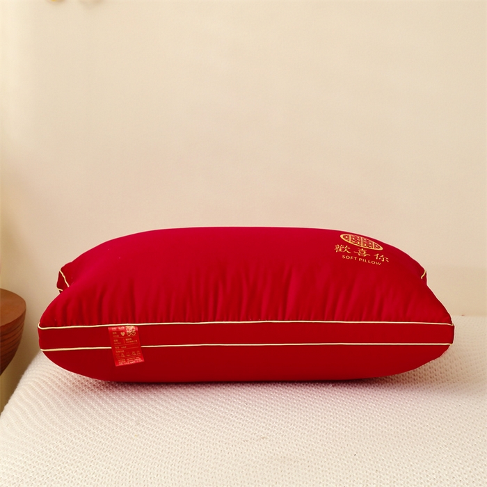 91家纺网 家纺一手货源 找家纺 （总）糖果枕芯2025新款婚庆大红全棉枕芯结婚压床陪嫁