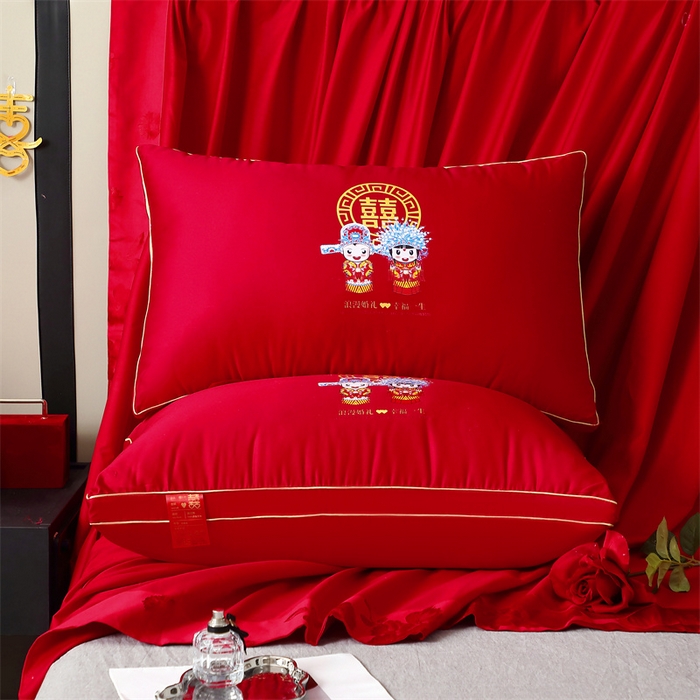 糖果枕芯2025新款婚庆大红全棉枕芯结婚压床陪嫁 浪漫婚礼
