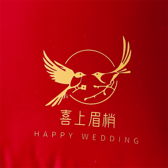 91家纺网 家纺一手货源 找家纺 糖果枕芯2025新款婚庆大红全棉枕芯结婚压床陪嫁 喜上眉梢