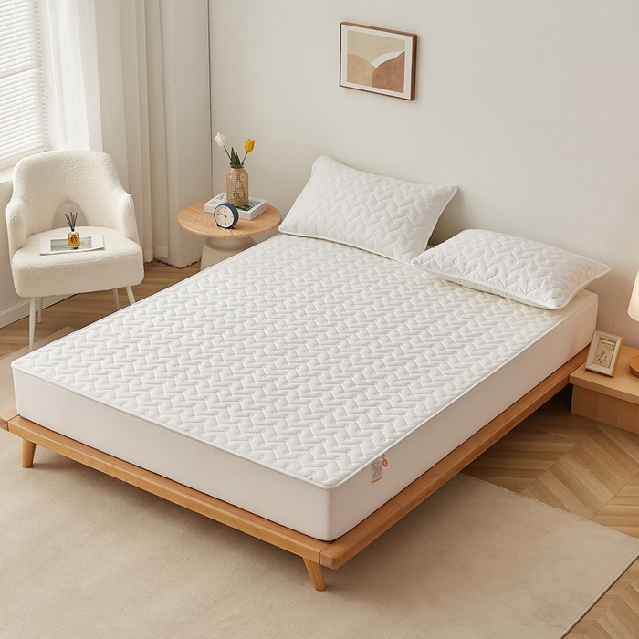 91家纺网 家纺一手货源 找家纺 （总）蕾诺家纺 2025新款纯棉全包裹床罩防滑防尘夹棉床笠